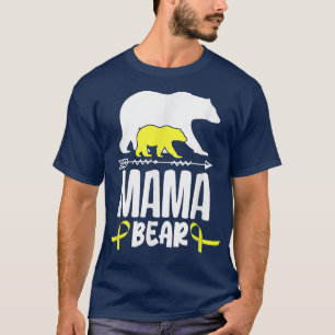 Camiseta Mamãe Ursa Cancer De Infância Sensibilização Mãe D