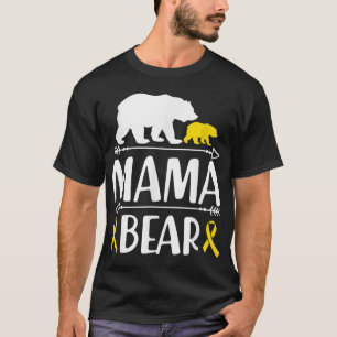 Camiseta Mamãe Ursa Cancer De Infância Sensibilização Mãe D
