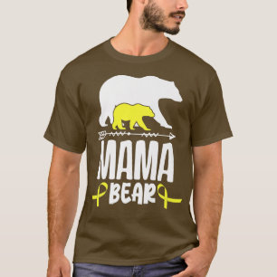 Camiseta Mamãe Ursa Cancer De Infância Sensibilização Mãe D