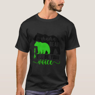 Camiseta Mamãe Ursa Célula Cerebral Mãe Da Guerra Da parali