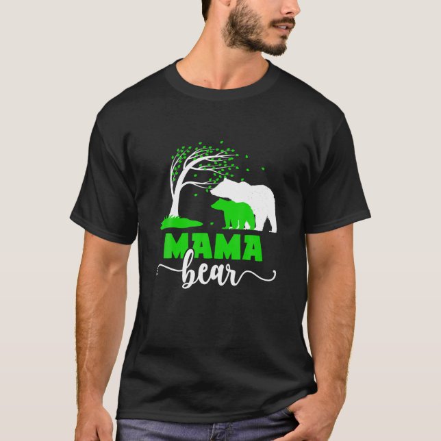 Camiseta Mamãe Ursa Célula Cerebral Mãe De Uma Pálsia Cereb (Frente)