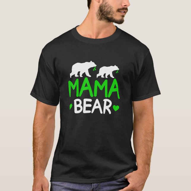 Camiseta Mamãe Ursa Célula Cerebral Mãe De Uma Pálsia Cereb (Frente)