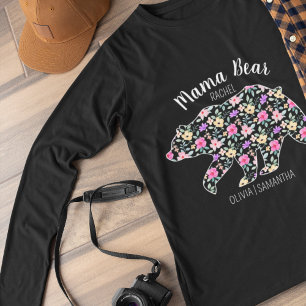 Camiseta Mamãe Ursa Fora Fora Personalizada Mãe Mamãe Mamãe