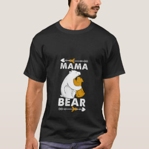 Camiseta Mamãe Ursa Mãe De Uma Família De Canceres De Infân