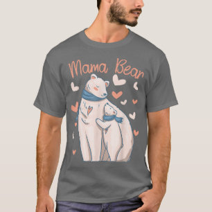 Camiseta Mamãe Ursa Mãe Dia de as mães Mulher Grávida Polar