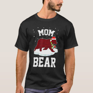 Camiseta Mamãe Ursa Natal Pijama Correspondendo Família