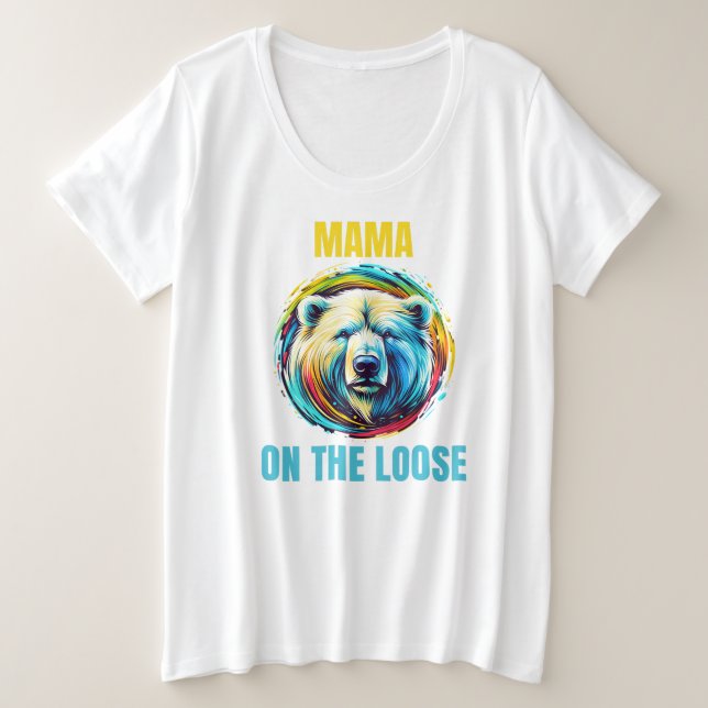Camiseta Mamãe Ursa No Alce (Frente do Design)