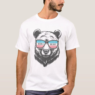 Camiseta Mamãe Ursa Orgulhosa Transgênero Ally