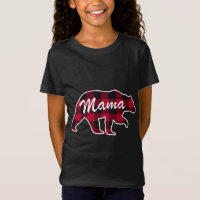 Mamãe Ursa Xadrez Vermelha Mamãe Ursa Família de N