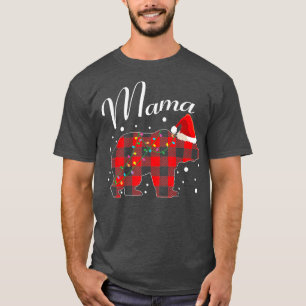 Camiseta Mamãe Urso Correspondendo à Família Pajama Buffalo