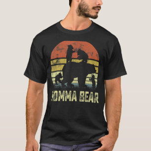 Camiseta Mamãe Urso Correspondente Família Cub 4 crianças D