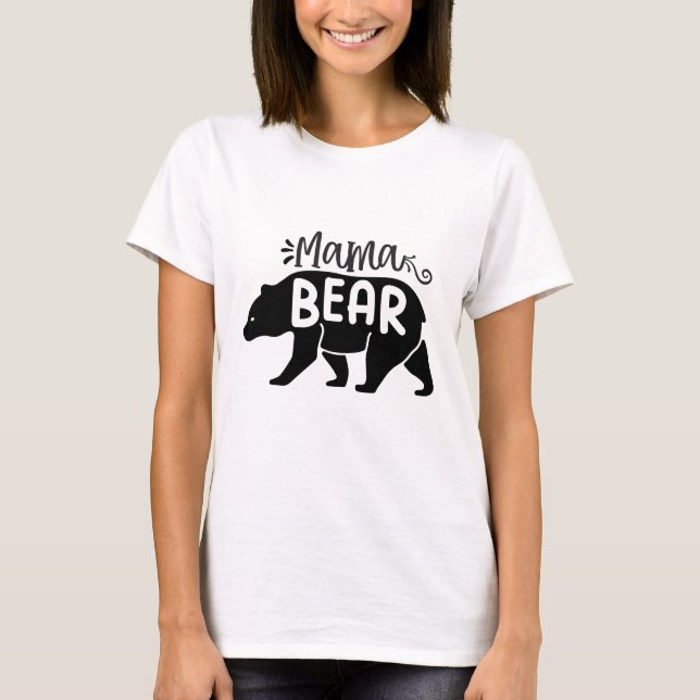 Camiseta Mamãe Urso - Mãe (Frente)