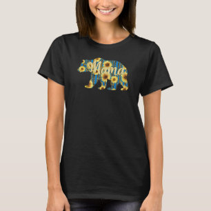 Camiseta Mamãe Urso, Sunflower Mãe Life