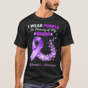 Camiseta Mamãe usa roxo em memória da doença de Alzheimer d