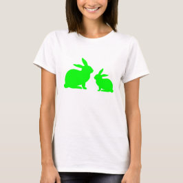Camiseta Mamãe Verde e Coelhinho Bebê