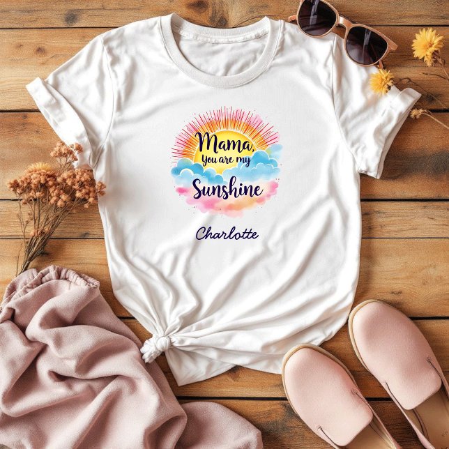 Camiseta Mamãe, Você É Minha Luz | Bonita e Sentimental Mãe (Criador carregado)