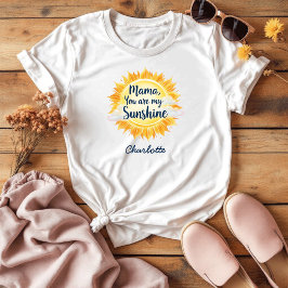 Camiseta Mamãe, Você É Minha Luz | Dia de as mães de coraçã
