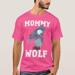 Camiseta Mamãe Wolf Silhouette Mãe Howling Wolf Da Mãe
