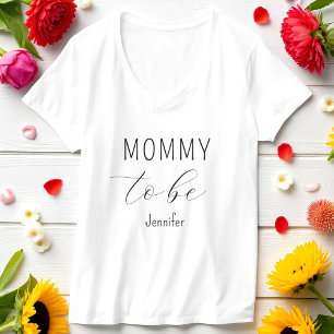 Camiseta Mamães a serem Chás de fraldas minimalistas