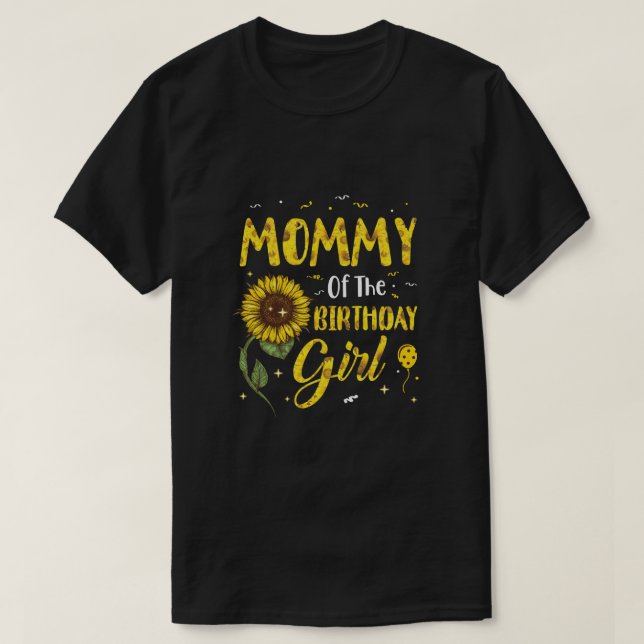 Camiseta Mamães Da Garota De Aniversário Mamãe Dons De Gira (Frente do Design)