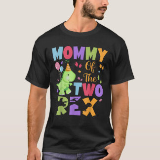 Camiseta Mamães Da Matéria Rex Birthday Dinosaur Family