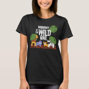 Camiseta Mamães da Primeira Festa de aniversário Safari WIL
