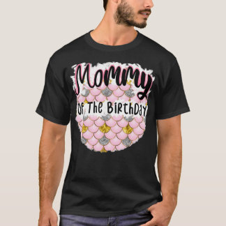 Camiseta Mamães Da Sereia De Aniversário Para v3