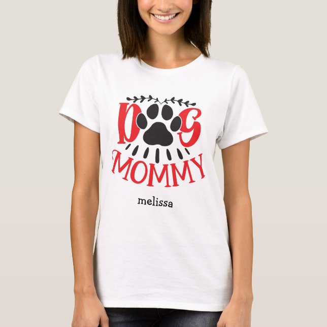 Camiseta Mamães de cães personalizados (Frente)