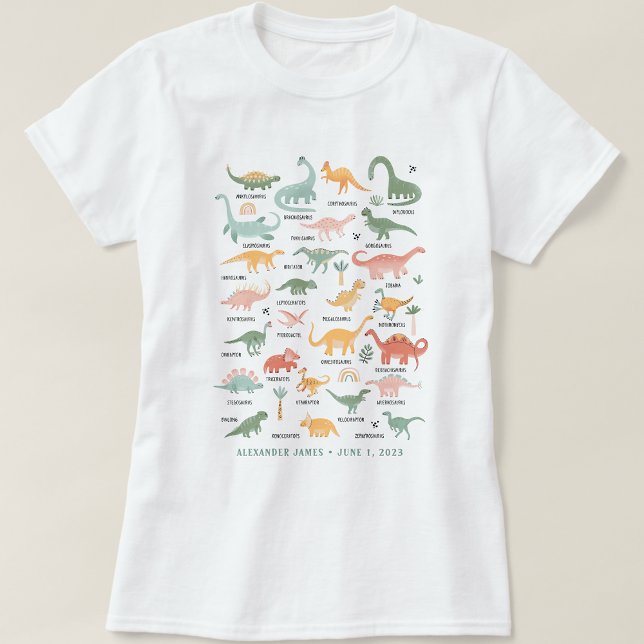 Camiseta Mamães De Dinossauro A Serem (Dinosaur Theme Mommy To Be T-Shirt by Painted Paperie
)