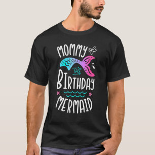 Camiseta Mamães Do Aniversário Matchin Familiar De Sereias