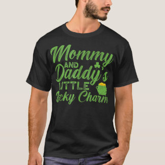 Camiseta Mamães E Daddys Pequenos Sortudos Charm St Patrick