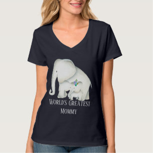 Camiseta Mamães e elefante para bebês