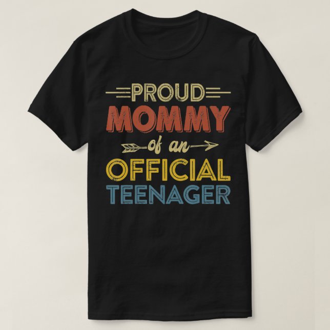 Camiseta Mamães Oficiais Adolescentes Funny Bday Festa 13 (Frente do Design)