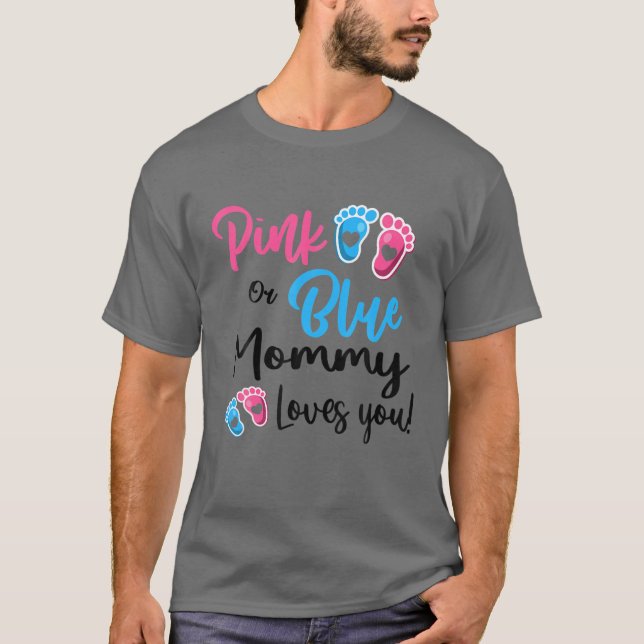 Camiseta Mamães Rosa Ou Azul Te Ama Sexo Mulheres Revelador (Frente)