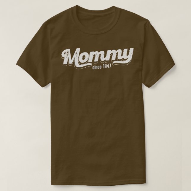 Camiseta Mamães Vintage Desde 1947 (Frente do Design)