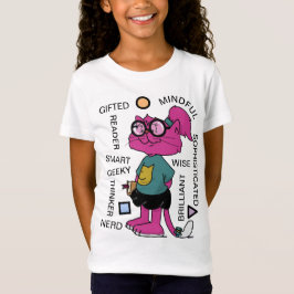 Camiseta MAMAMACANZ | Bookworm | Gato Rosa