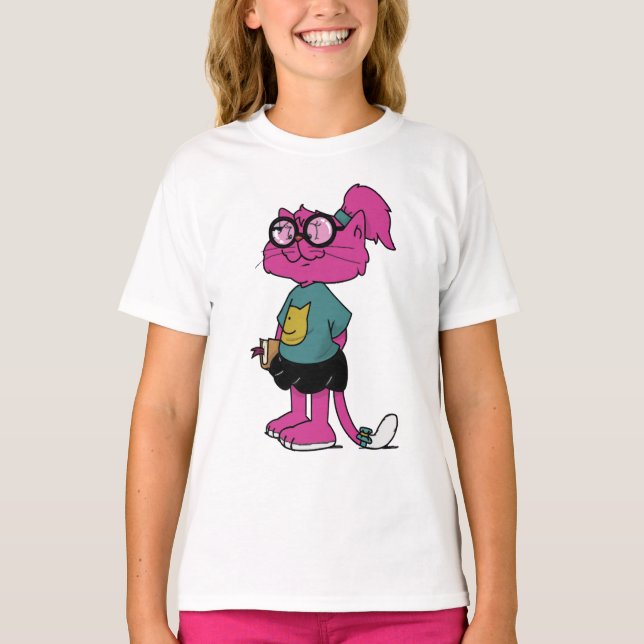 Camiseta MAMAMACANZ | Gato Rosa (Frente)