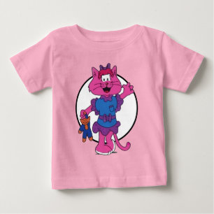 Camiseta MAMAMACANZ   Gato rosa com boneca