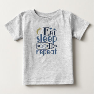 Camiseta Mamar Dormir Ser Fofo Repetir Mamadeira