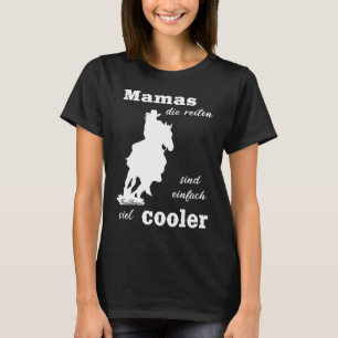 Camiseta Mamas, a Moda dos Cavalos Legal Andando para Caval