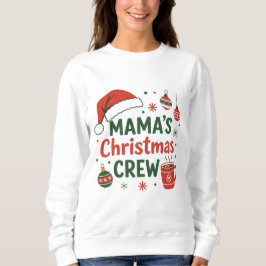 Camiseta Mama's Christmas crew merry cute tee