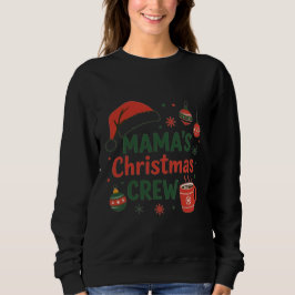 Camiseta Mama's Christmas crew Santa's hat