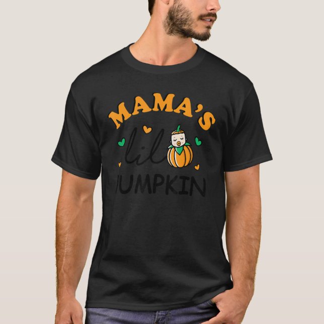 Camiseta Mamas Lil Pumpkin Halloween Matando Família Por G (Frente)