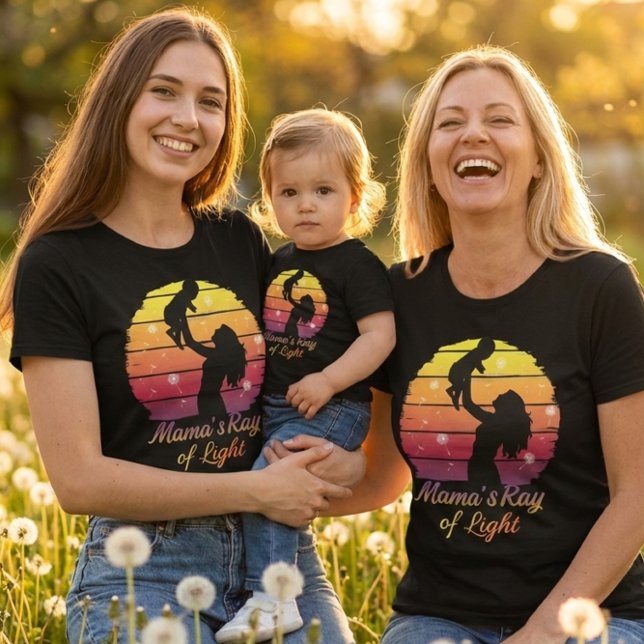 Camiseta Mama's Ray of Light Sunset Silhouette (Criador carregado)