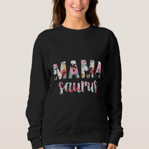 Camiseta Mamasauro Dinossauro Decoração Floral Mama Saurus