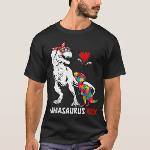 Camiseta Mamasauro Rex Autismo Sensibilização Crianças Auti