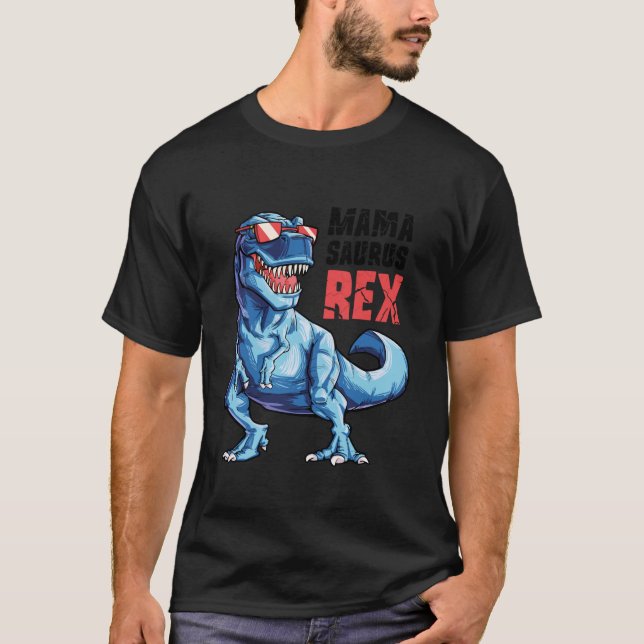 Camiseta Mamasauro T rex Dinossauro Engraçado Mama Saurus M (Frente)