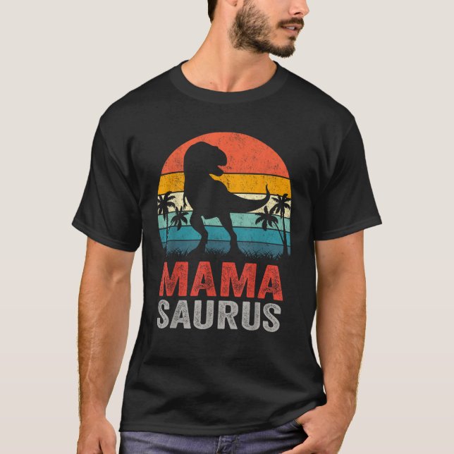 Camiseta Mamasauro T rex Dinossauro Funny Família Mama Suru (Frente)