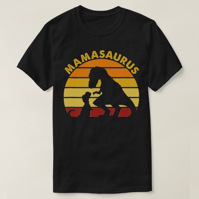 Camiseta Mamasauro T Rex Mãe Dinossauro Mama Saurus Mami (Frente do Design)