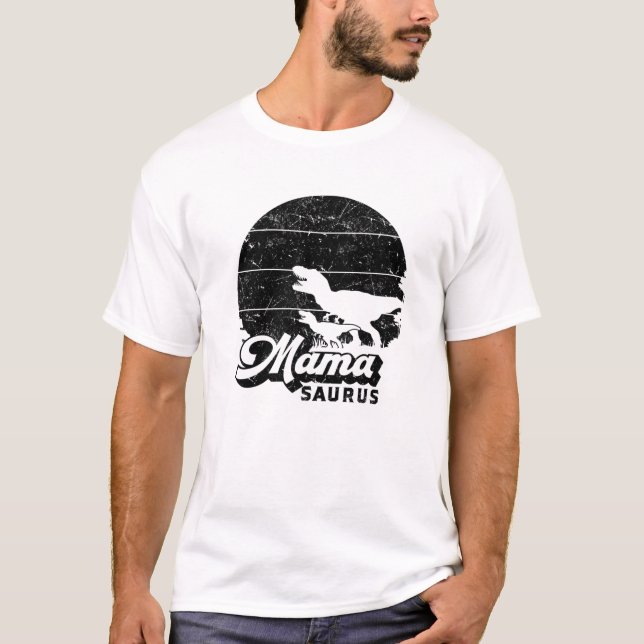 Camiseta Mamasaurus Dino Mama Dinossaur Família Mama Dino M (Frente)